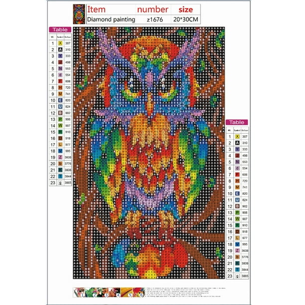 Diamond Painting 5D Full Drill Art Crafts Cross Stitch Owl In The Jungle Decor